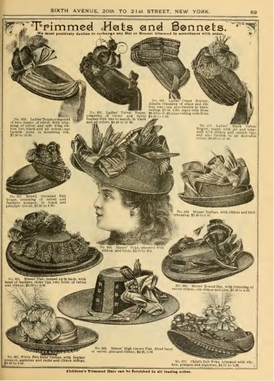 1890 Victorian Hats