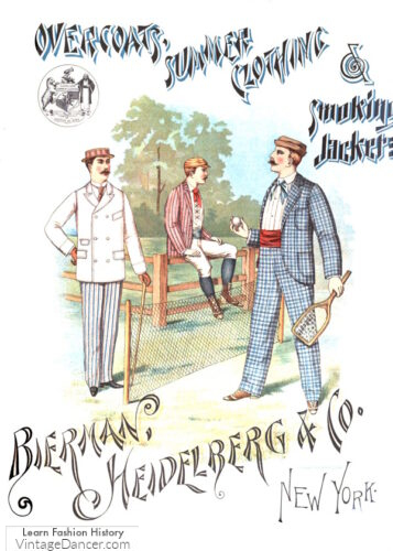 1890 sport suits outing costumes casual Victorian mens clothing