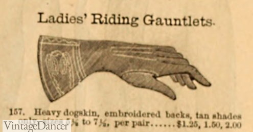 1890 riding gloves Victorian