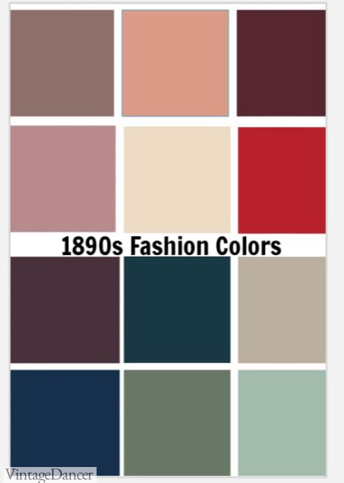 Victorian Fashion Colors & Fabrics 1840s-1890s