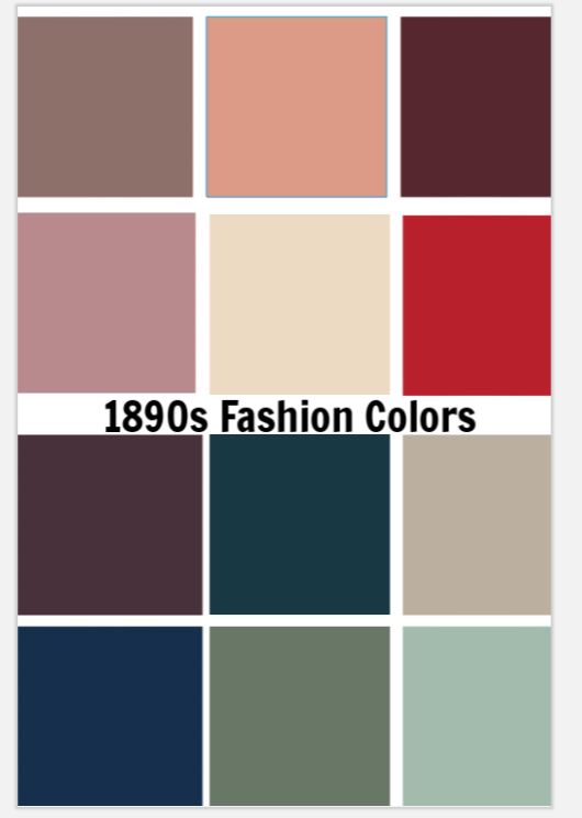 Victorian Fashion Colors & Fabrics 1840s-1890s