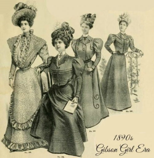 1890s fashion history 1890s dresses Gibson girl era