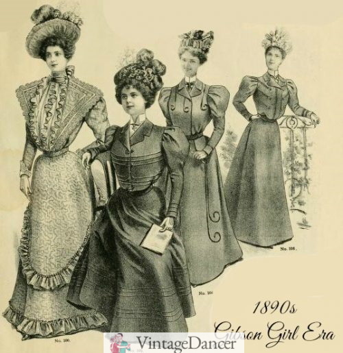 1890s 1900s Fashion Clothing Costumes