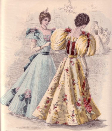 1892-3 evening ballgown dresses