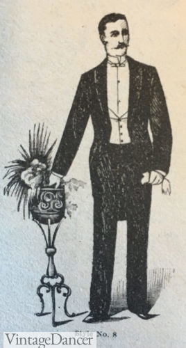 1890s mens txuedo full dress white tie tailcoat