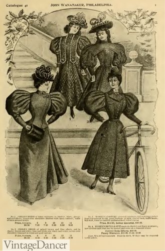 1896 Bicycle riding clothing for women