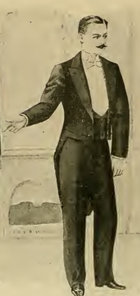 Men's Victorian 1896 black tie evening attire