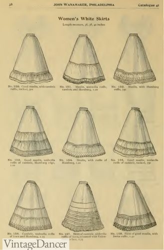 1896 petticoats Victorian 