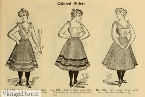 Victorian knit petticoats for winter warmth underwear lingerie 1896