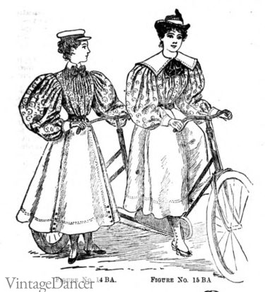1896 bicycle skirts and blouses