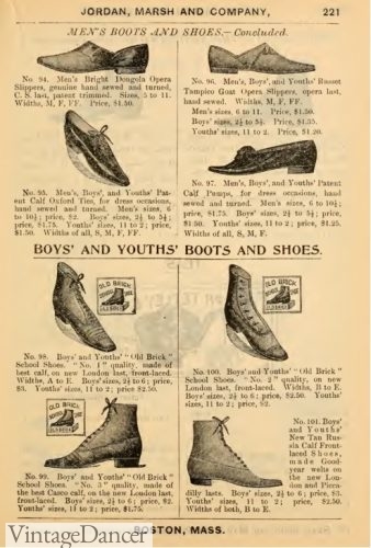 Victorian era 1890s boys boots and shoes, children and kids