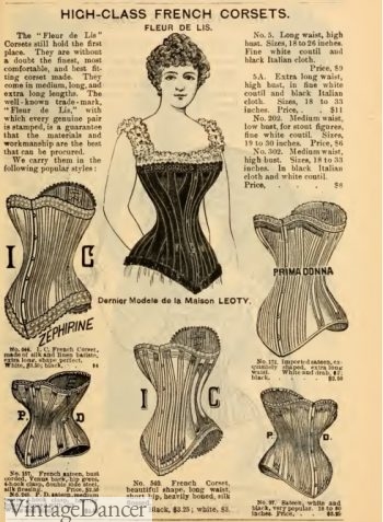 1897 French corsets Victorian Corsets