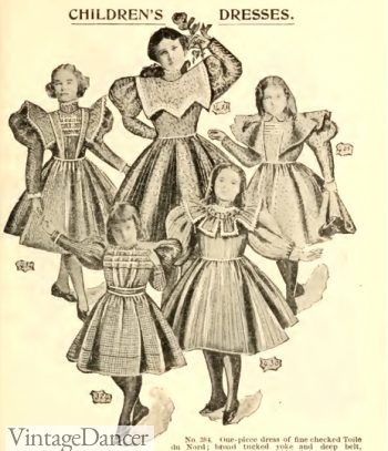 1897 girls day dresses Victorian era