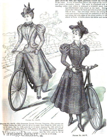 1897 bicycle outfits tweed ride clothing