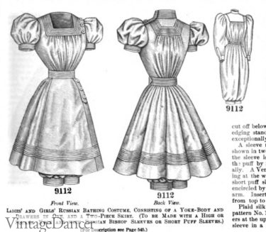 1897 swimsuits Victorian Edwardian era