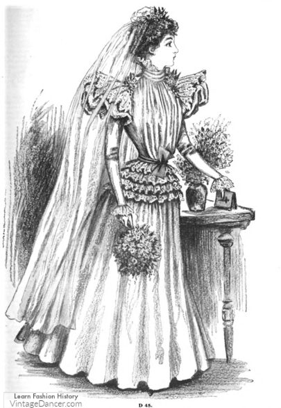 1890s wedding dress Victorian wedding gown