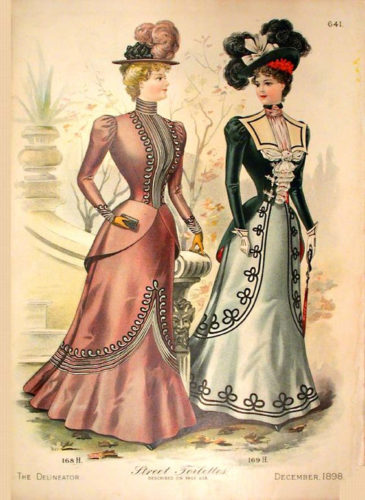 1898 flared skirts walking dresses