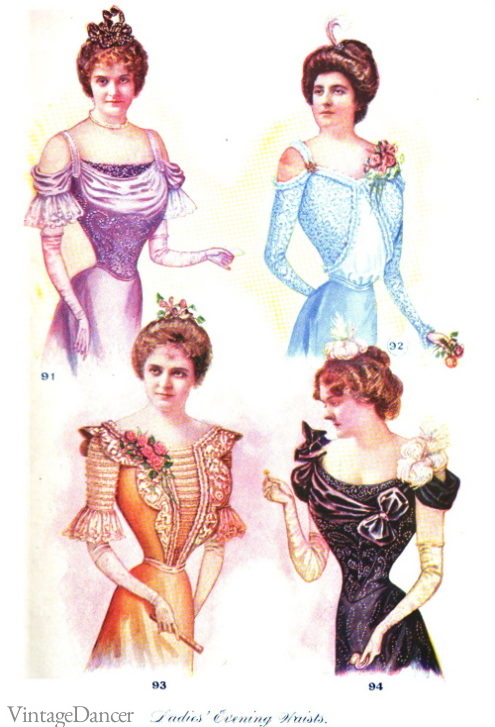 1899 evening gloves match or compliment dresses Victorian