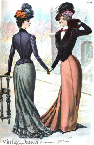 1890s skirts with blouse and jacket separates 1899 fashion