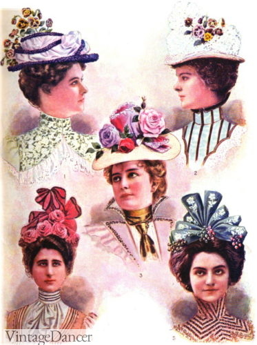 Victorian Edwardian era 1899 hats womens