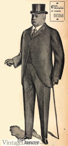 1890s 1900s mens big and and tall suit outfit clothing