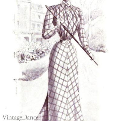 1890s dress 1890s dresses 1890s costumes 1899 check dress