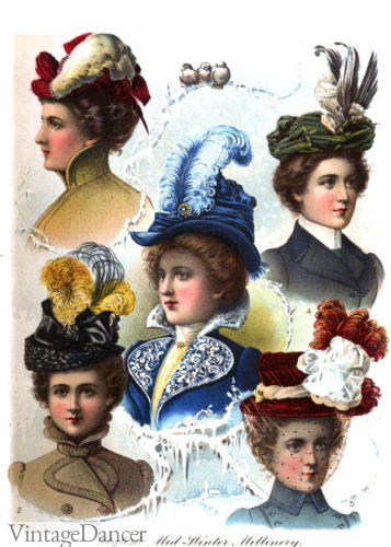 Edwardian hats 1900 Edwardian winter hats