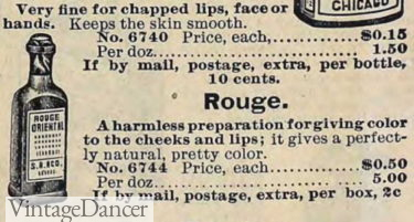 1900-1910 Edwardian Makeup and Beauty Products