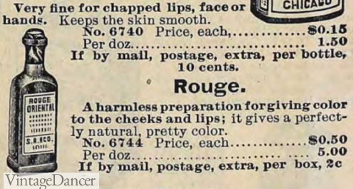 1900-1910 Edwardian Makeup and Beauty Products