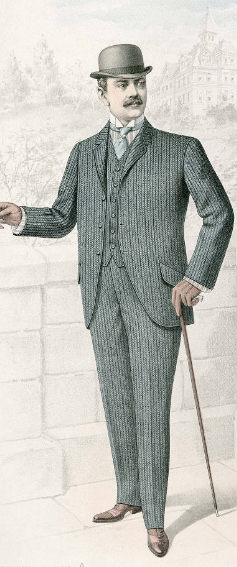 1900 Mens Black Suit Style main image 1