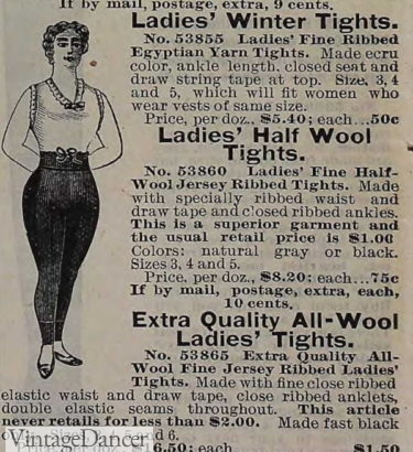 1900 tights winter women leggings pants Edwardian Victorian