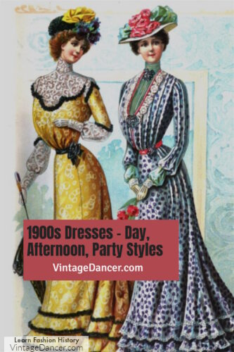1900s dresses 1900s dress styles 1900s dress history fashion women ladies girls 