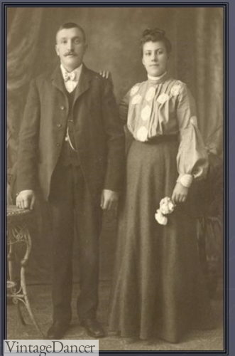 1900s couple fashion Edwardian