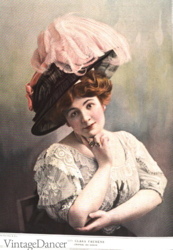 1901 hats Edwardian era picture hats tea hat