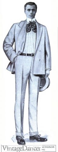 1901 men's summer suit in white (seersucker?)