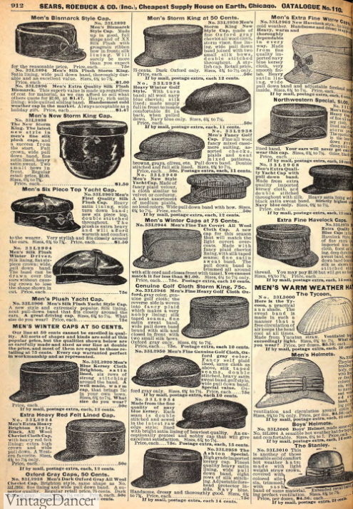 1900s Men's Hat Styles, Edwardian Era