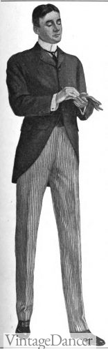 1901 traditional grey striped morning trousers