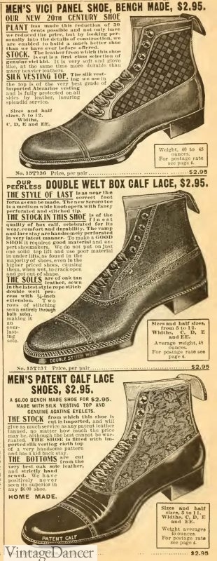 1902 mens shoes, fancy silk fabric top boots