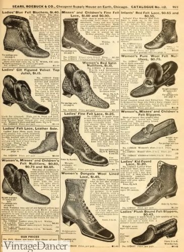 1902 house slippers Edwardian