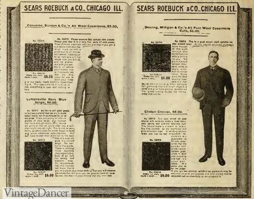 1902 Sample book ad mens suiting fabrics