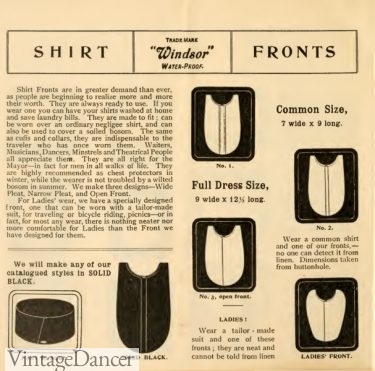 1902 dickie false frton mens bib shirt bosom piece
