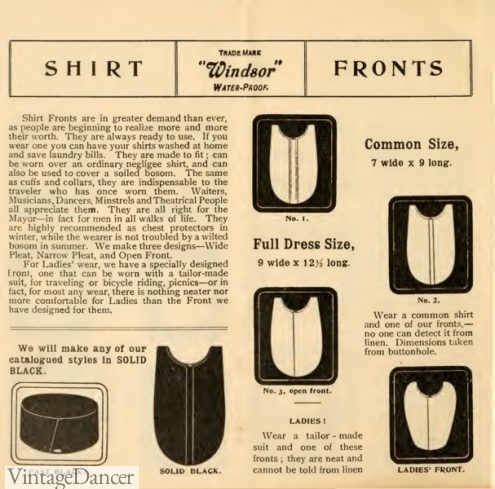 Edwardian Men's Shirts 1900s - 1910s Styles