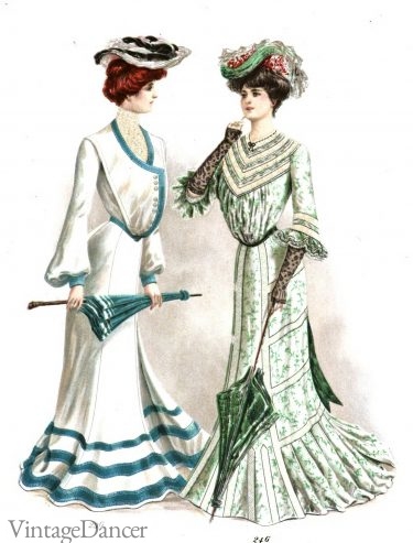 Edwardian dress 1902 summertime afternoon dresses