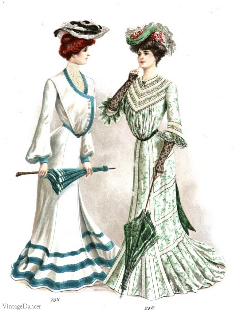 1900s Dresses History- Day, Afternoon, Party Styles