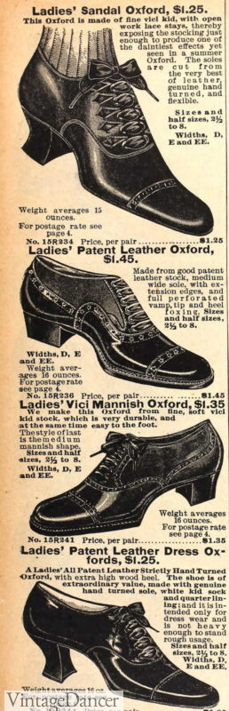1900s Edwardian shoes women oxford shoes