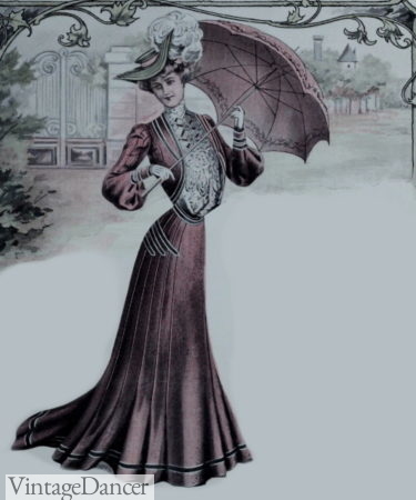 1903 walking parasol Edwardian era