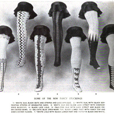 Edwardian Stockings, Hose, Socks 1900s -1910s
