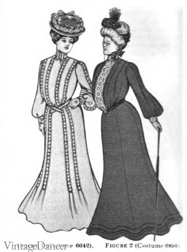 1900s Dresses History- Day, Afternoon, Party Styles, Vintage Dancer