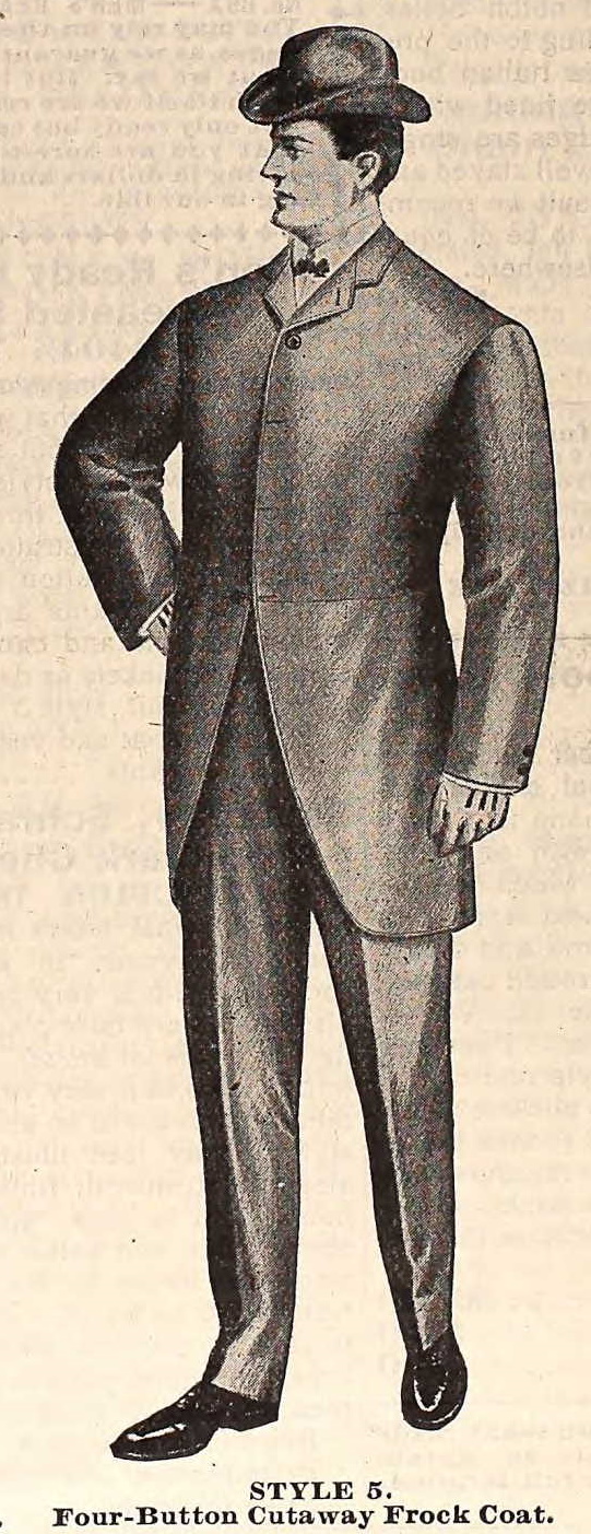 1900s Men's Suits, Frock, Cutaway History