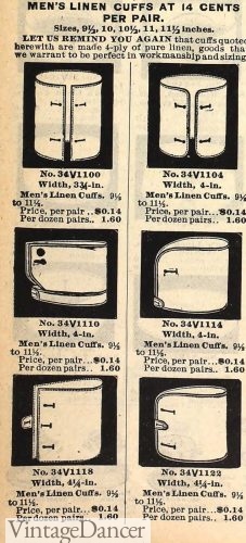 1903 shirt cuff styles
